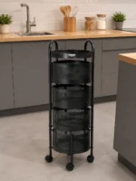 Rolling Utility Cart 4 Tier – Round - Image 6