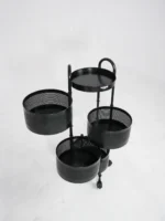 Rolling Utility Cart 4 Tier – Round - Image 5