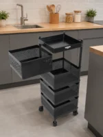Rolling Utility Cart 4 Tier – Square - Image 8